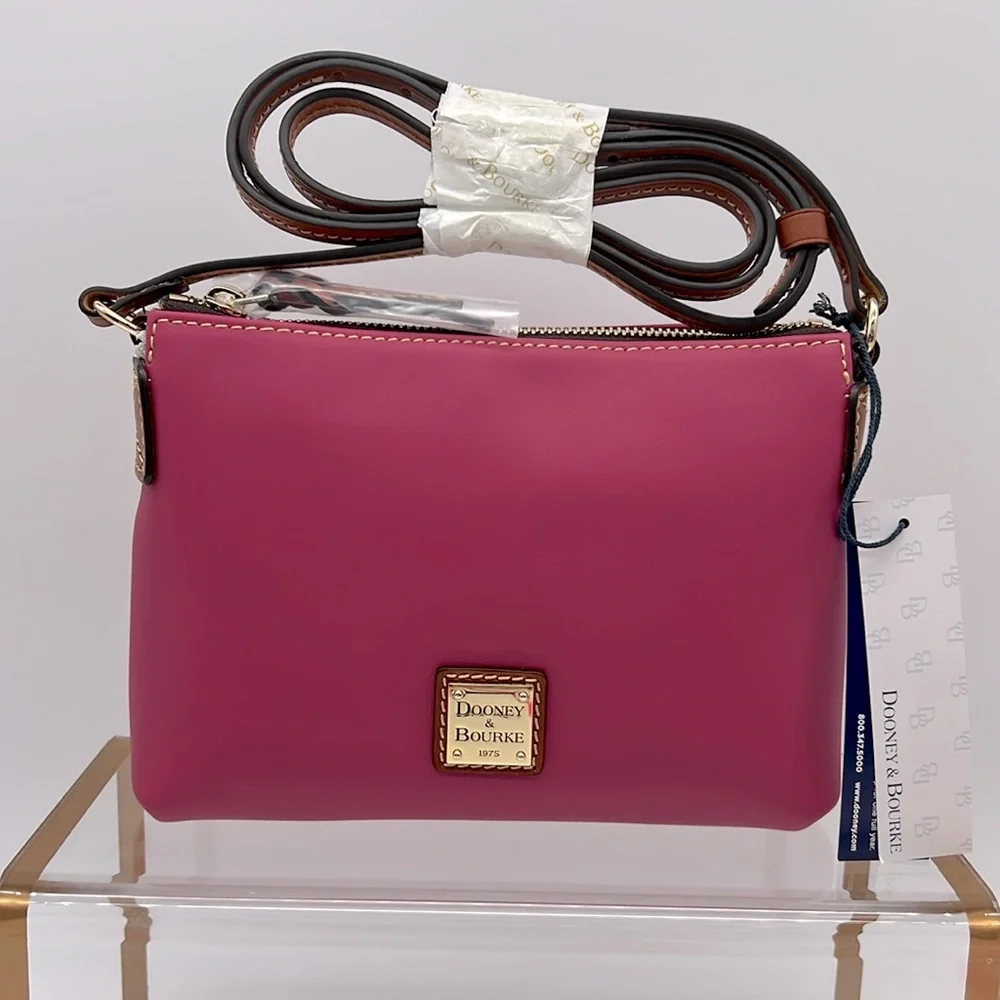 Dooney & Bourke Penrose Leather Pouchette Fuschia Pink